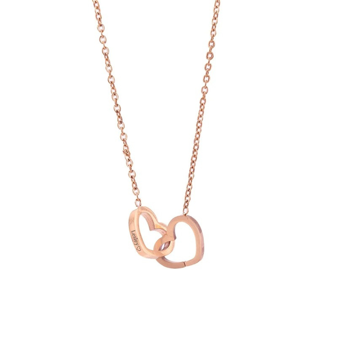 Ewige Rosenbox mit gravierter Halskette